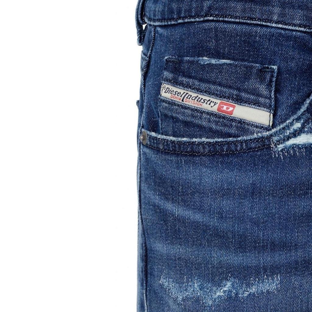 Diesel Mens D-Strukt Denim Distressed Reinforced Jeans