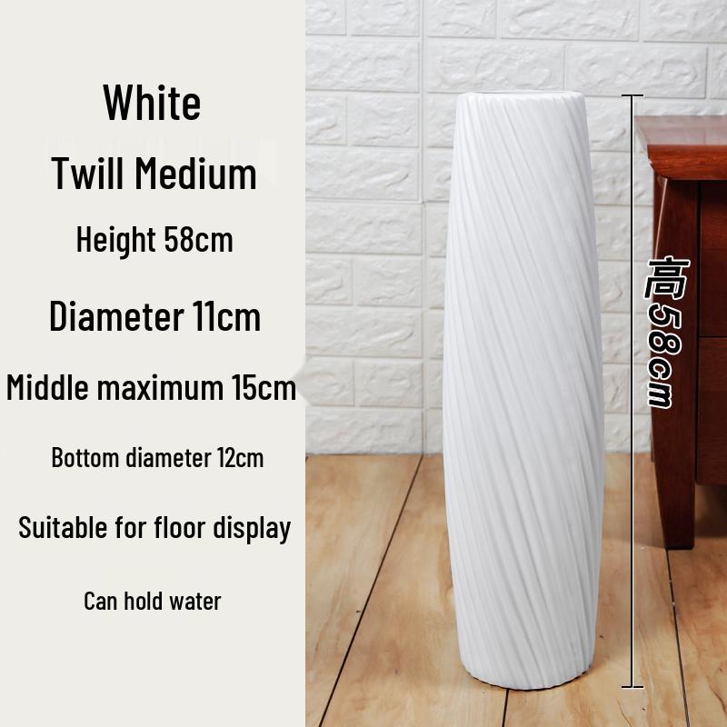 

Большая Современная Скандинавская Керамическая Напольная Ваза: Минималистичный черно-белый дизайн для сухоцветов и французских композиций в гостиной