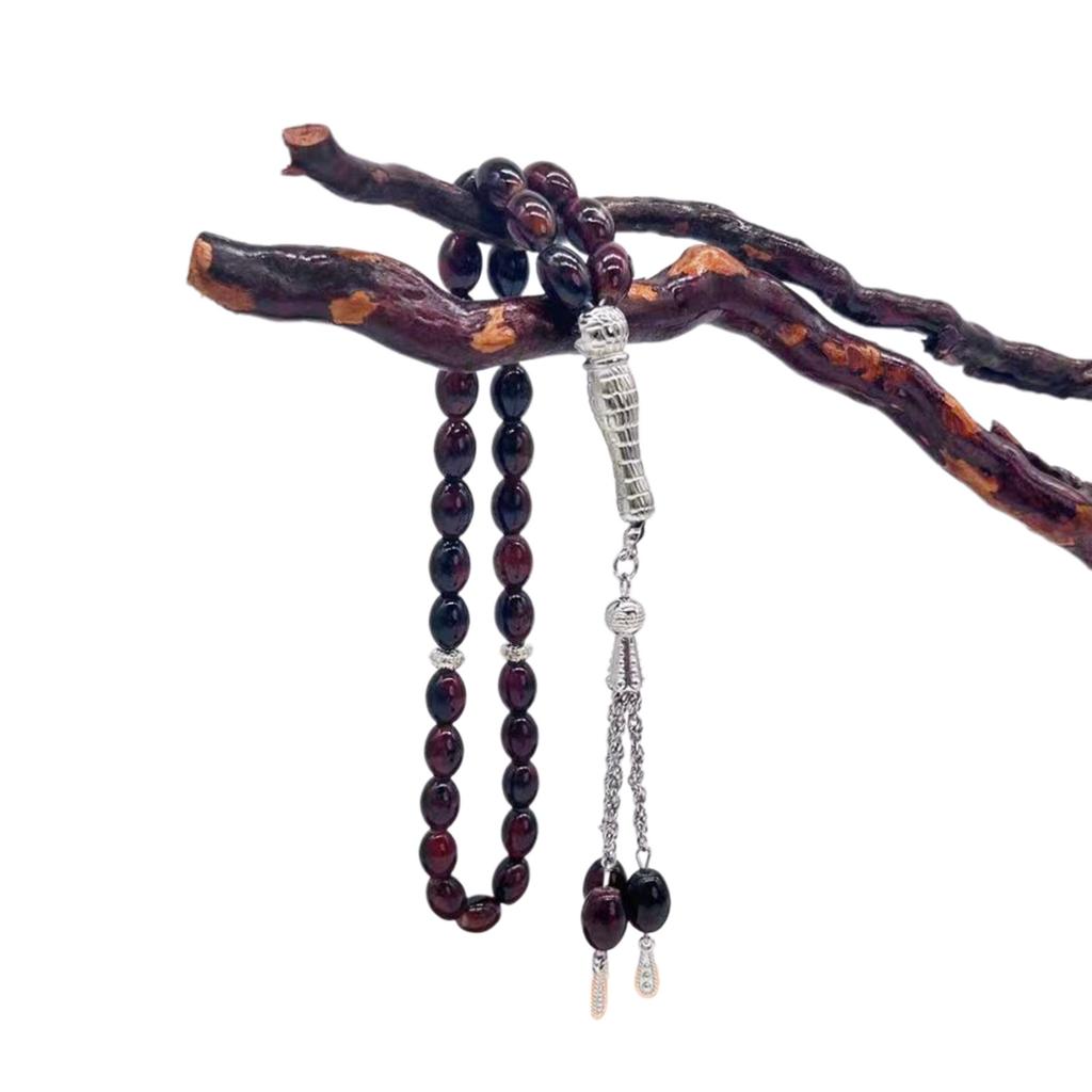 Glass Beads Cross Rosary Bracelets Unique Pendants for Womens Man Religious Hand Chain Praying Meditations