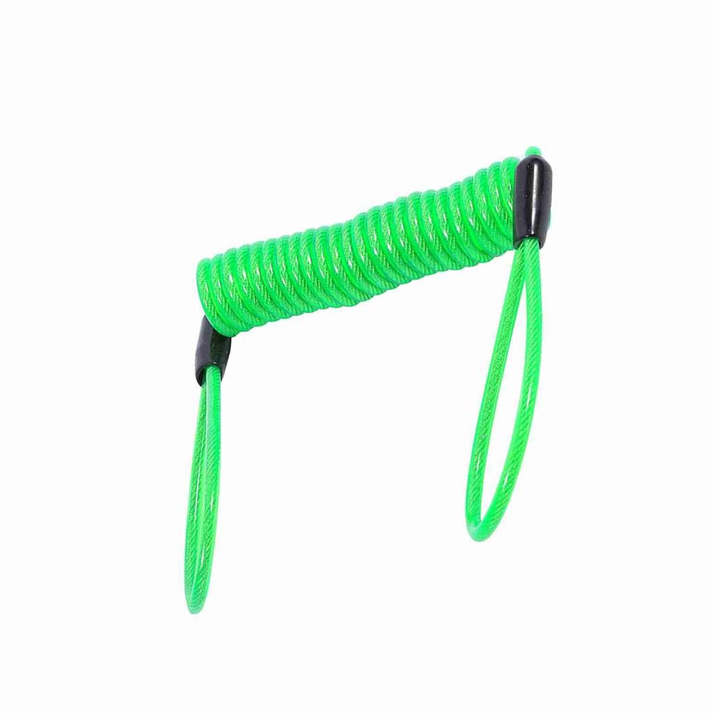 Motorcycle Bike Alarm Disc Lock Antitheft Security Spring Reminder Coil Cable Orange