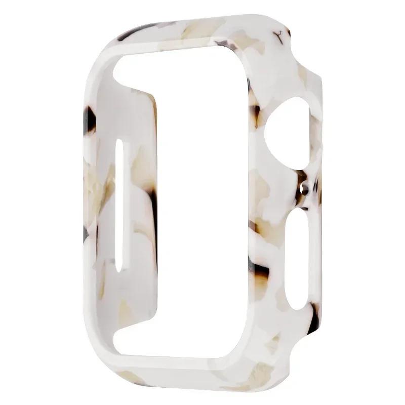 Etui+Pasek z Żywicy do Apple Watch Series 9 41mm 45mm Pasek 38 40mm Pokrowiec Damska Bransoletka do iWatch 8 7 6 SE 5 4 42 mm 44mm Correa