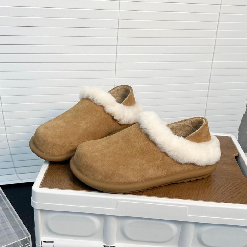 thick-soled matte cowhide velvet two-wear snow boots women's shoes new casual wool soft-soled cotton shoes