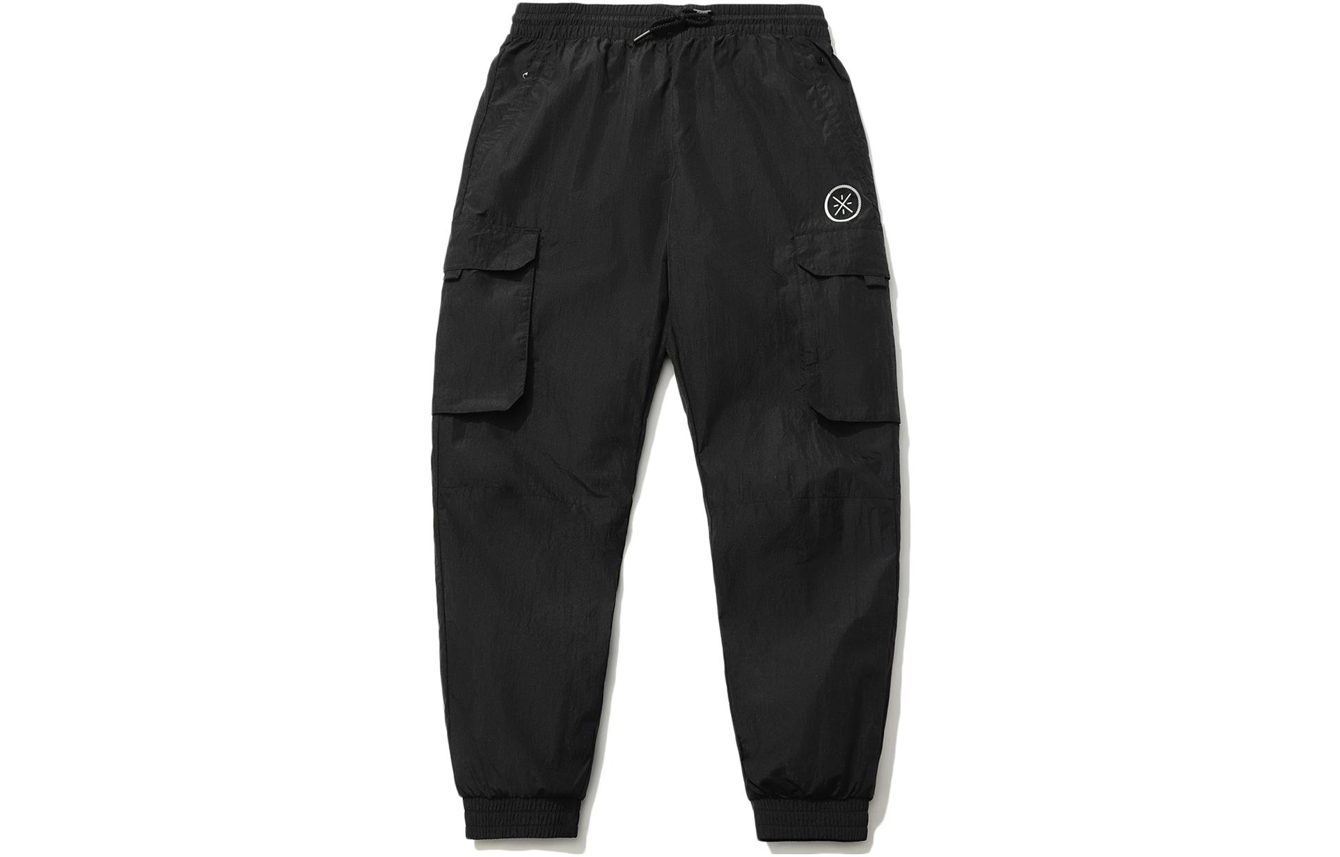 Li Ning Casual Pants Men s Black Moderate Cuffed Pants AKXR083-1 S
