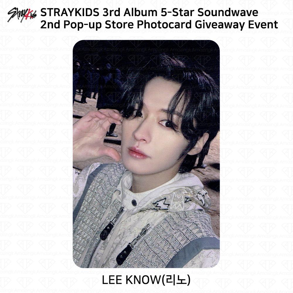 

Третий мини-альбом Stray Kids 5 Star Soundwave Pop Up Giveaway Фотокарточка Открытка Leeknow - 2nd Photocard