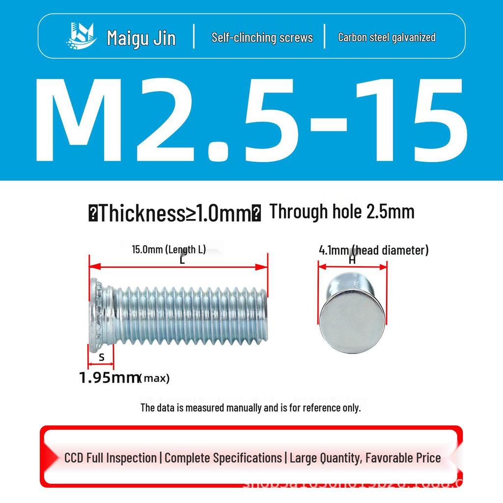 Flat Head Carbon Steel Galvanized Rivet Nuts FH-M2 to M10 - Free Shipping