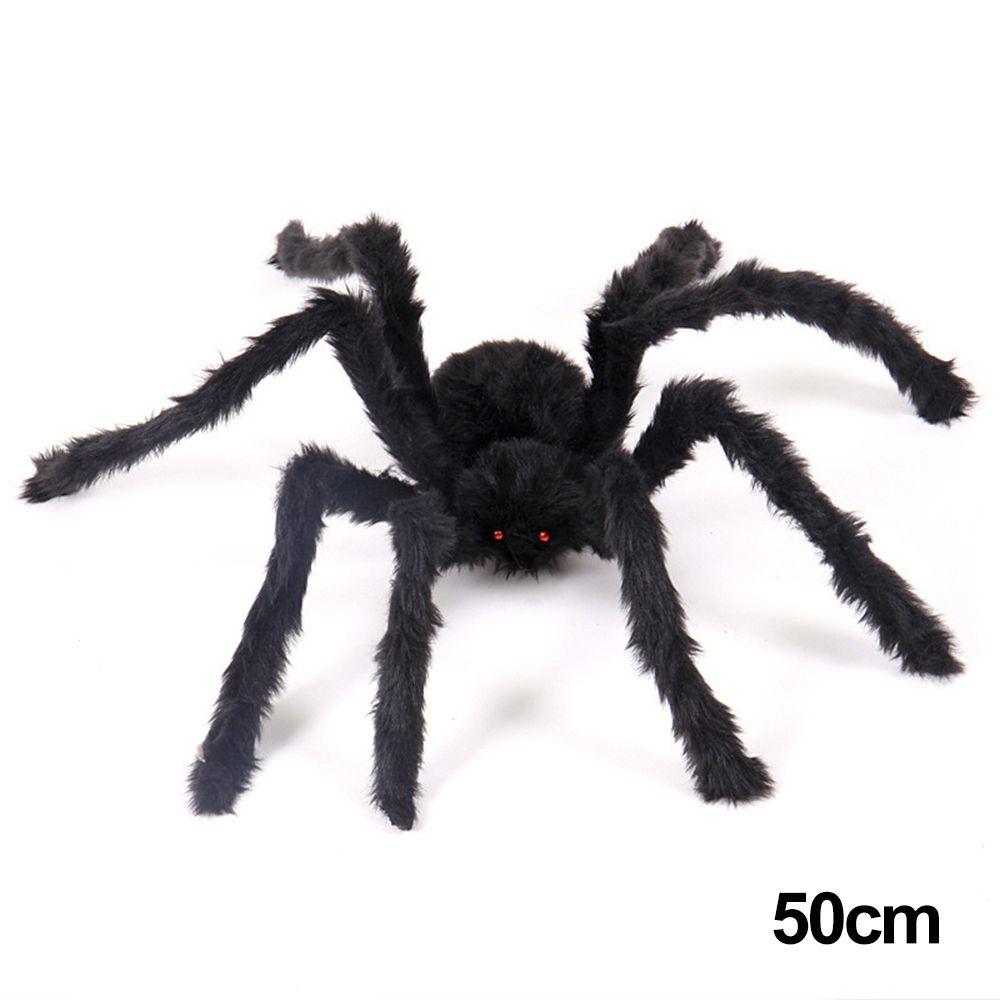 

Horror Atmosphere Party Supplies Black Plush Spider Haunted House Bar Ornament Halloween Decoration 50cm
