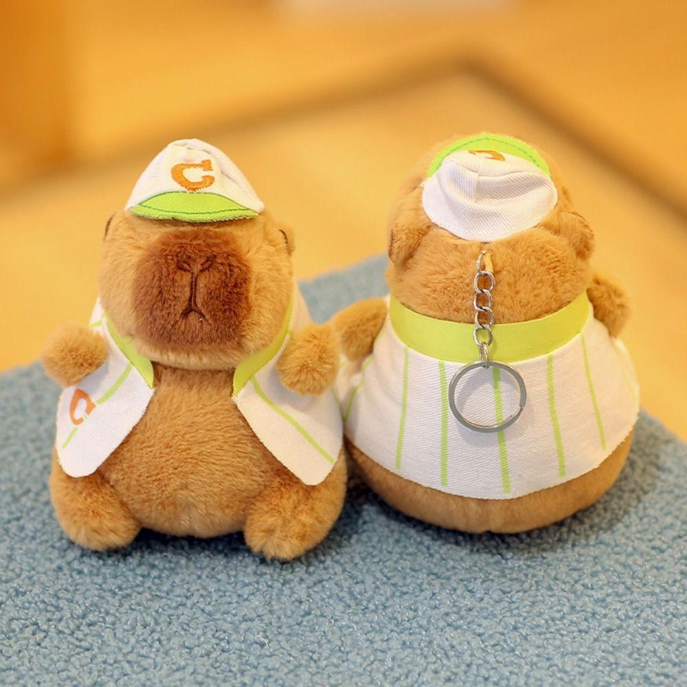 Cute Simulation Capybara Pendant Cartoon Capybara Fluffty Animal Doll  Birthday Gift