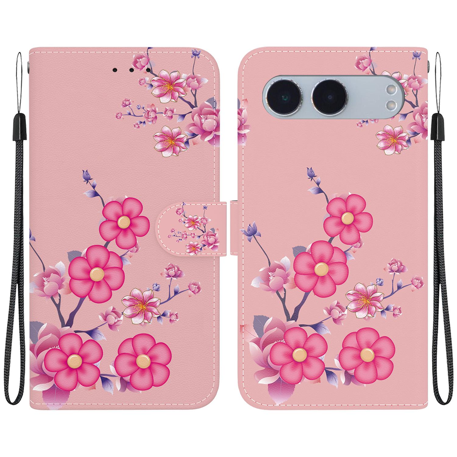 

For OnePlus Nord 4 Wallet Phone Case Anti-Drop Leather Flip Cover Pattern Printing Sakura
