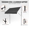 98x47" Patio Awning Retractable Patio Canopy Sunsetter with Crank Handle