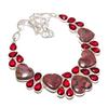 Natural Rhodonite Mozambique Garnet Necklace 18" Adjustable Chain Jewelry PT 411