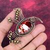 Kingman Red Mohave Copper Turquoise Pendant Copper Wire Wrapped Bird Pendant