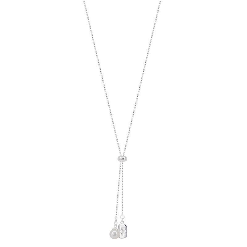 S925 Sterling Silver Necklaces For Women Simple Chain Fashion Minimalist Pendant Necklaces Adjustbale Necklace Birthday Gift