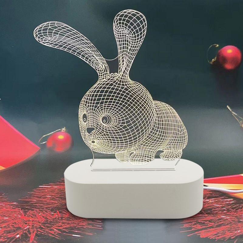 

Креативна 3D аніме приліжкова нічна лампа - Кольорова атмосферна лампа та Різдвяний подарунок Single-color Switch