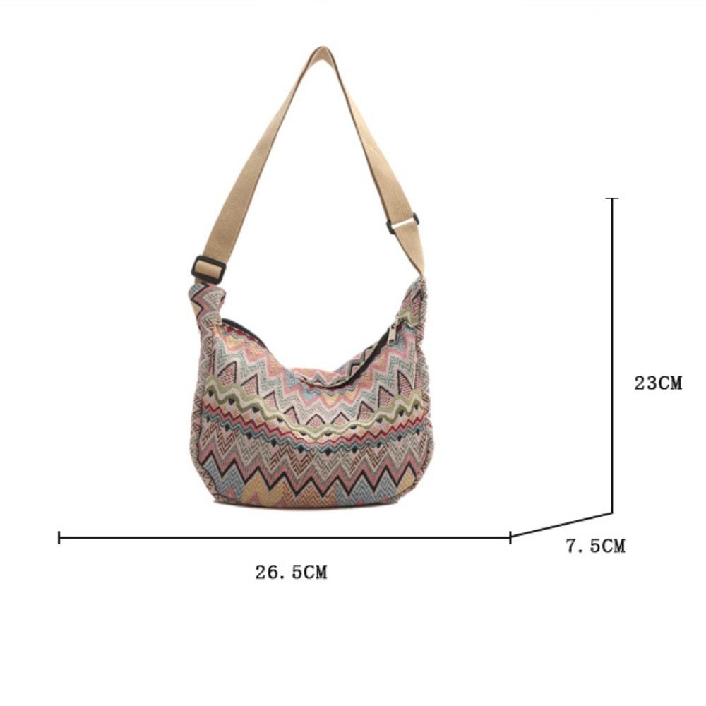 Borsa a Spalla Stile Etnico Thailandese Borsa a Sella Grande Capacità Borsa a Messaggero Borsa a Raviolo Borsa Casual da Pendolarismo Borsa Tote