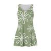 Women's Casual V Neck Floral Print Dress With Pockets Beach Dress