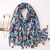 Lovely Patchwork Aztec Floral Tassel Viscose Shawl Scarf Lady High Quality Wrap Headband Bufandas Muslim Hijab Sjaal 180*90Cm