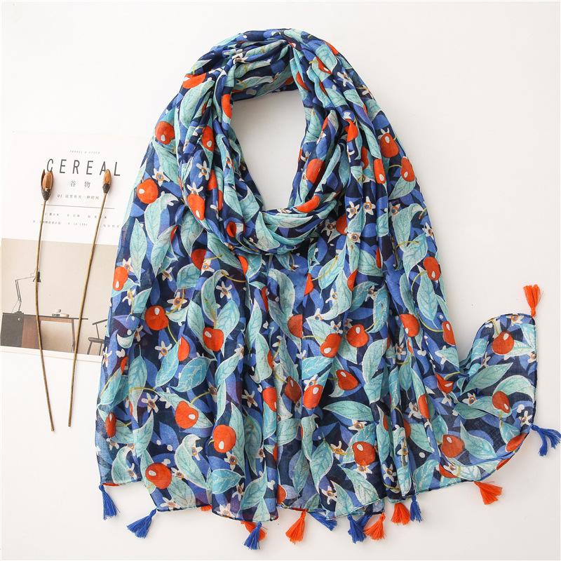 Lovely Patchwork Aztec Floral Tassel Viscose Shawl Scarf Lady High Quality Wrap Headband Bufandas Muslim Hijab Sjaal 180*90Cm