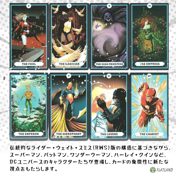 DC Tarot The DC Tarot Deck and Guidebook, Tarot Reading Instructions, Japanese Instructions, Authentic, 78 Tarot Cards