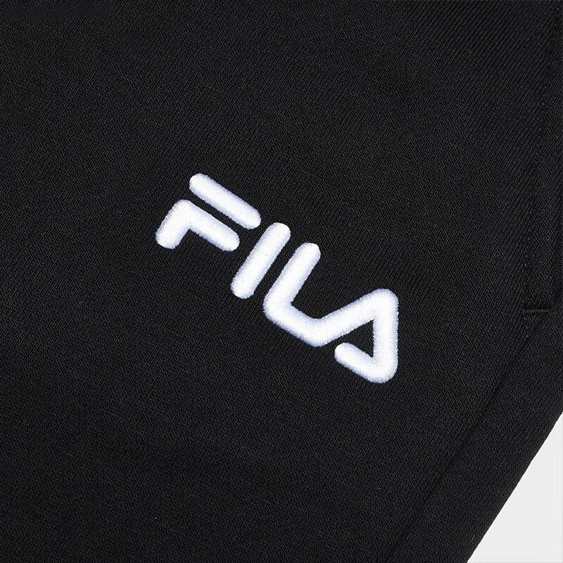 FILA Logo Print Cuffed Knit Sports Pants Women bottoms Black F51W339699F-BK