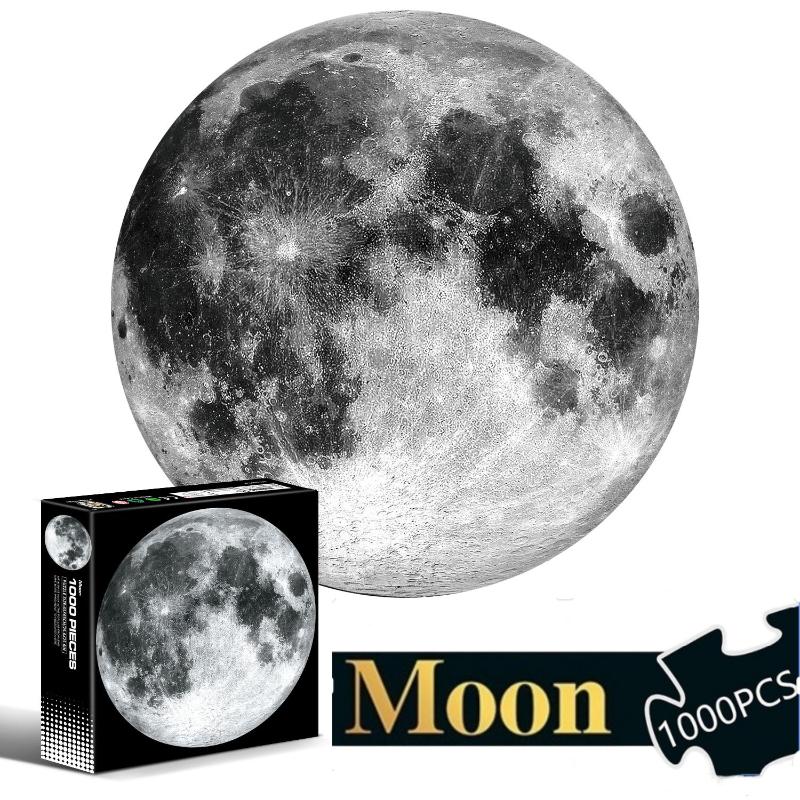 Adult Puzzle Puzzle Game 1000 Planet Moon Earth Puzzle Challenge Game Learning Puzzle Space Plane Puzzle Difficulty Toy