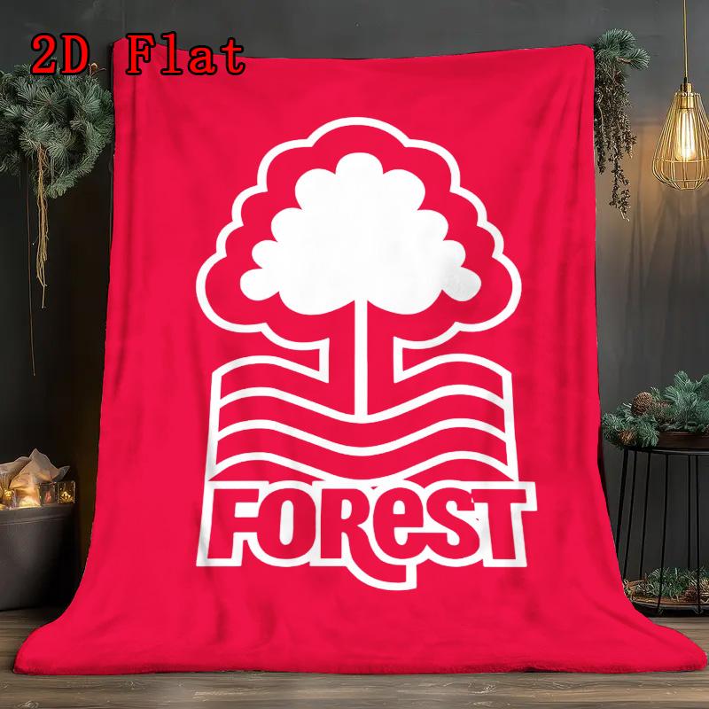 Nottingham Forest Pattern Flannel Blanket High Quality All Seasons Warmth and Comfort Perfect for Christmas Gifts.