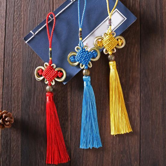 2 Stücke Chinesische Knoten Quasten Dekoration Handgemachte Günstige Glück Amulett Hause Auto Laterne Hängen Fransen Ornament Neue Jahr Geschenk