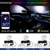 LED Car Interior Ambient Strip Lights RGB Fiber Optic Atmosphere Neon Lighting Kit With APP Remote Control Auto Decorative Lamps