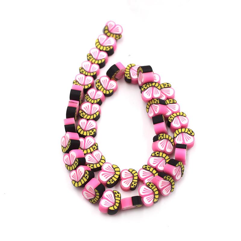 Soft Pottery Beads Beaded Handmade Materials Diy Jewelry Accessories Mobile Phone Chain Bead Separation Mixed Color Soft Pottery Loose Beads