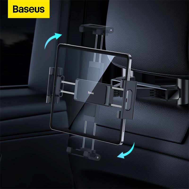 Baseus Car Back Seat Mount Holder for iPad Mobile Phone Tablet Bracket Car Headrest Holder 4.7-12.3 inch Universal Car