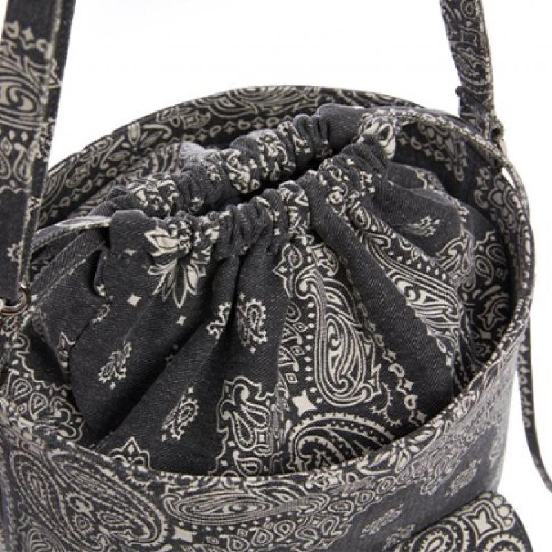 Rheemin Paisley Bucket   Charcoal Black