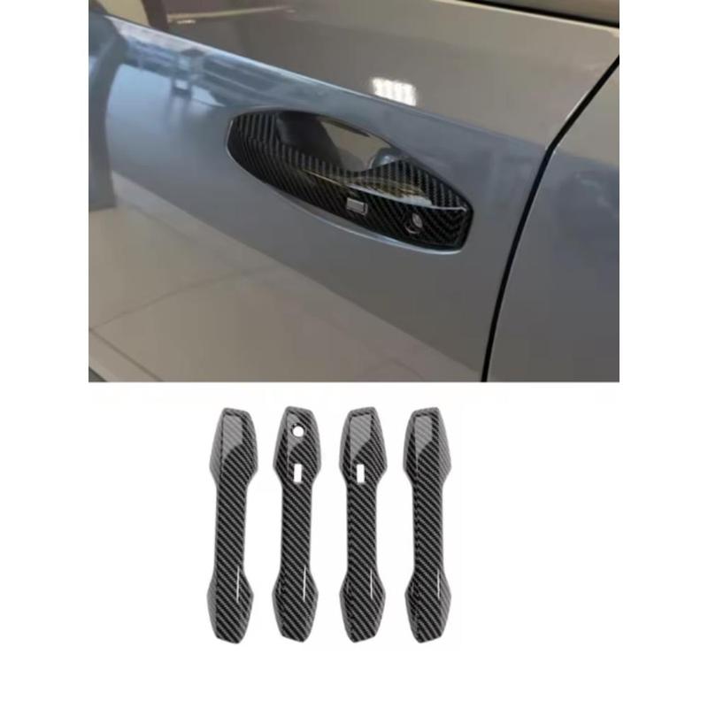 For Nissan Kicks 2025 2026 ABS Carbon Fiber Door Handle Bowl Cover Exterior Side Cap Trim Sticker Car Accessories