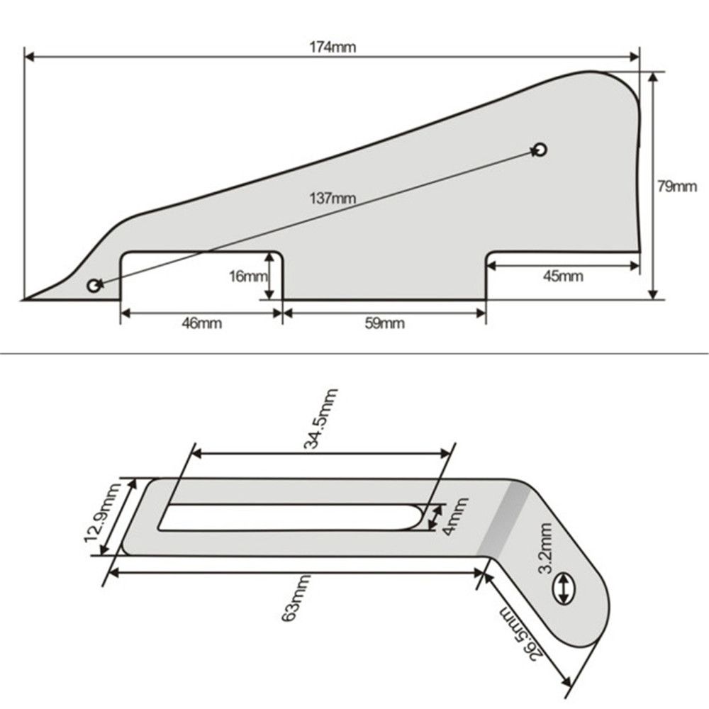 Bass-Schlagbrett mit Montagehalter Gitarren-Schlagbrett E-Gitarren-Schlagbrett Schutzbrett