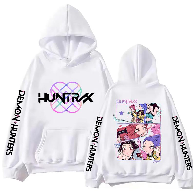 Hot KPop Demon Hunters Printed Long Sleeve Pullover Hoodies for Women Men Casual Sweatshirts Autumn Winter Outerwear Pullover