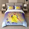 3Pcs Bedding SetCristiano Ronaldo Soft Bed Sheet and Two Pillowcases Home Bedroom Decor