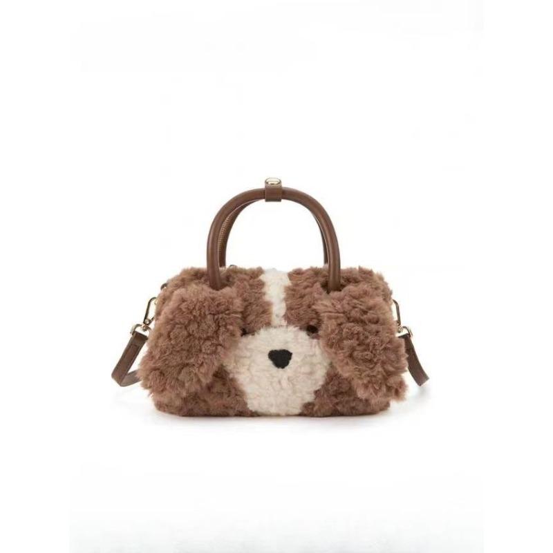 

Autumn and winter portable messenger bag, new women s puppy cartoon mini cute women s bag versatile bag in winter