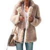 Warm Plush Long Sleeve Cardigan Jacket Women Autumn Winter Open Front Coat