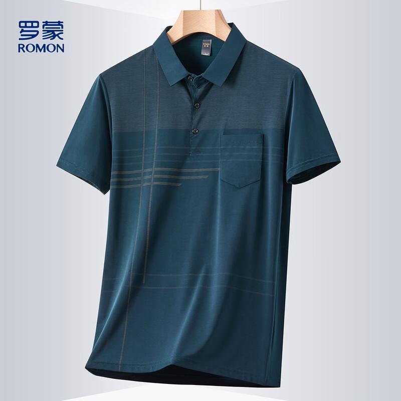 Men s Lapel Short Sleeve Polo Shirt 2XL