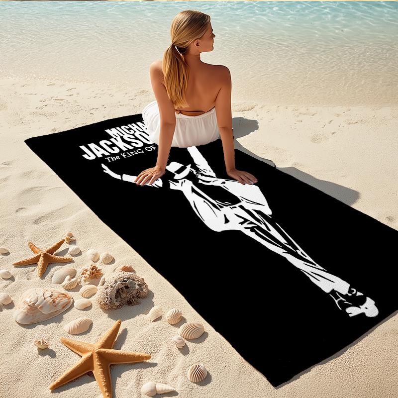 1Pc Michael Jackson Pop Beach Towel Quick Dry Multiuse For Beach Pool Gym Yoga Home Travel Christmas Halloween Xmas Gift N1291