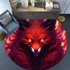 1pc Soft, Absorbent & Non Slip Fierce Fox Round Rug Soft Circle Rug for Living Room & Bedroom Decor, Chair Mats, and Unforgettable Home Gift
