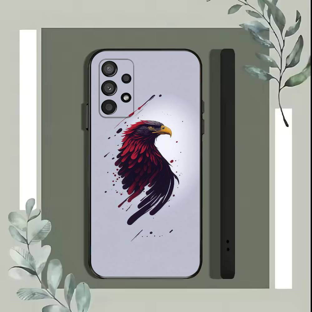 Eagle Cool Animal Phone Case For Samsung S25,S24,S21,S22,S23,S30,Ultra,S20,Plus,Fe,Lite,5G Black Cover