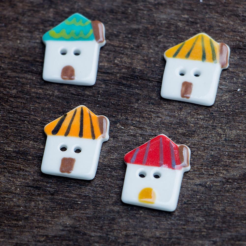Handmade Ceramic Buttons for DIY Clothing and Accessories