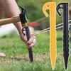 5pcs Sturdy Plastic Camping Pegs, Wind-Resistant Threaded Ground Pegs For Outdoor Travel And Beach Mats, Suitable For Camping Setup Accessories