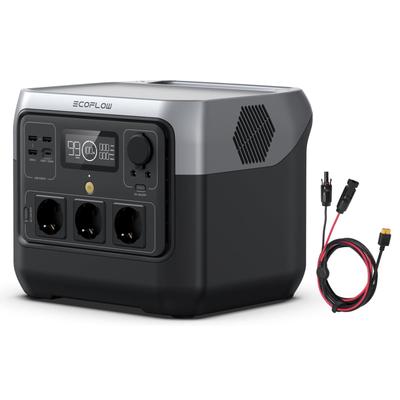[Předobjednávka] EF ECOFLOW RIVER 2 Pro 768Wh přenosná nabíjecí stanice s kabelem XT60i, solární generátor s LiFeP04, 3x 800 W AC zásuvky