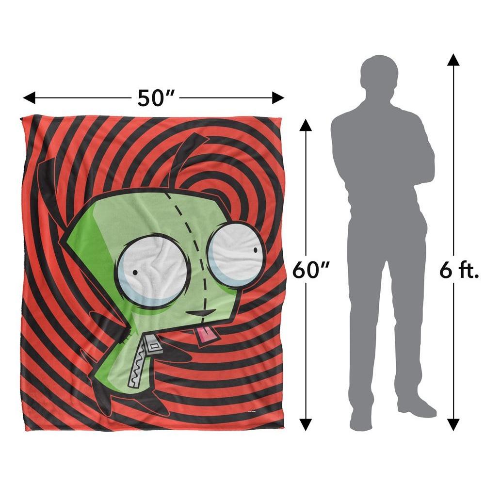 Invader Zim Silky Spiral Gir Supersoft Blanket