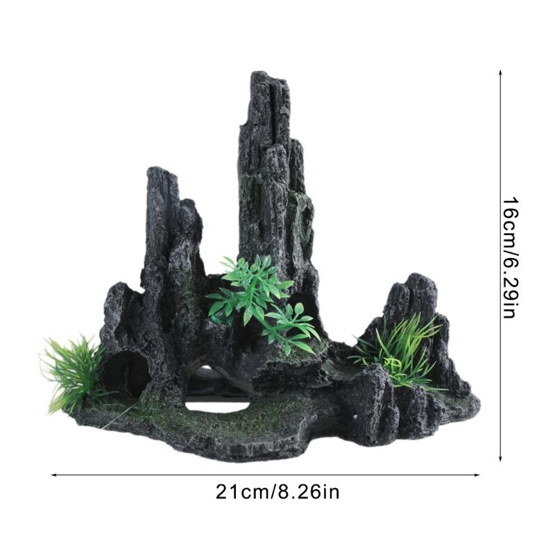 Realistics Rock Formation Aquariums Rock  Simulation Stone Fishes Tanks Decoration for Small Fishe Play and Hide