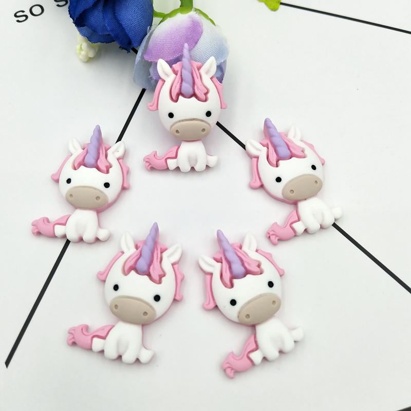 10pcs  Cartoon  Unicorn Flatback  Accessories Resin   DIY Scrapbooking