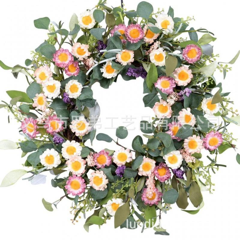 Artificial Flower Wreath Easter Valentines Day Hotel Restaurant Door Decorations