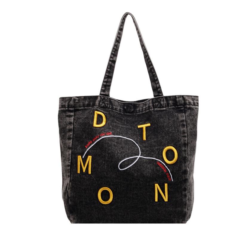 

Женская сумка 2025 для поездок на работу, ручная, для хранения, для выхода в свет, большой вместимости, с буквенным принтом, на плечо, сумка чёрный