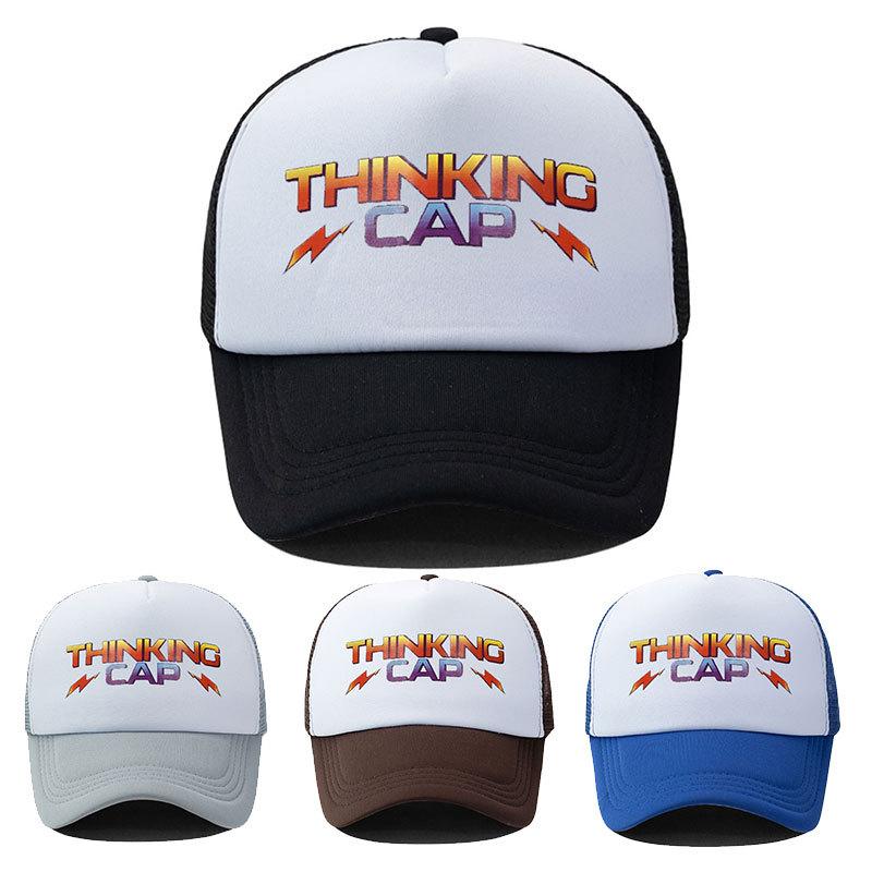 Mlfo Thinking Cap Printed Mesh Baseball Cap Outdoor Mesh Baseball Cap Casual Trucker Hat Unisex Casual Fashion Item