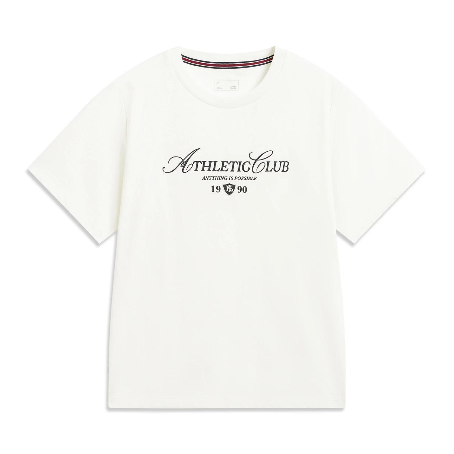 

Li Ning Sports Trend Series Round Neck Pullover Casual Letter Short Sleeve Regular T-Shirt Women Tops AHSW312-5 XXL